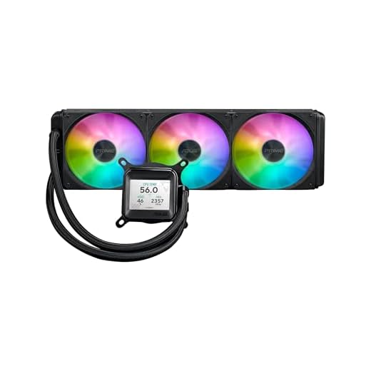 ASUS Prime LC 360 ARGB LCD, Dissipatore a Liquido All-In-One, Schermo LCD per Controllo CPU e GPU, Tre Ventole con Led ARGB, Pompa Asetek, Compatible con Diverse Schede Madri Intel e AMD, Nero