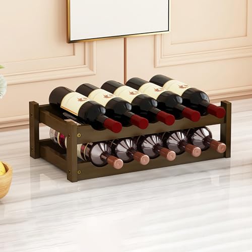 Soporte para 10 Botellas Rústico 2 Niveles para Cocina miniatura 2