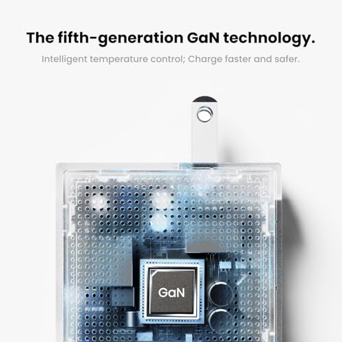Image of SHARGE Pixel 100 USB C Charger 100W Laptop GaN Charger 4-Port Fast Charging with Dot-Matrix Display PD 3.0, Foldable and Compact for MacBook Air, iPhone 17 /16 Galaxy S26 (White)