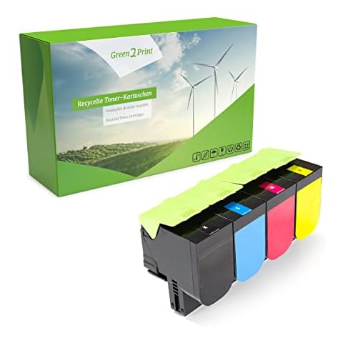 Green2Print High Yield Toner Set, 4 cartridges 1x 3000, 3x 2300 pages High Yield Toner cartridge for Lexmark MC2325adw, MC2325, MC2425adw, MC2425, MC2535adwe, MC2535, MC2640adwe, MC2640, C2325DW Cover