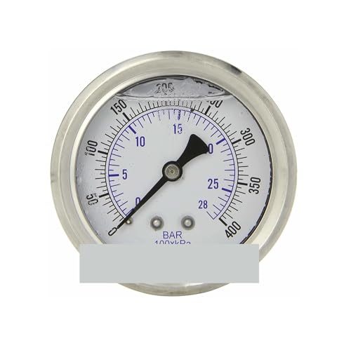 Évitez les surpressions : mesure de pression 0-400 PSI sur cadran 2,5 arrière 1/4 WOG