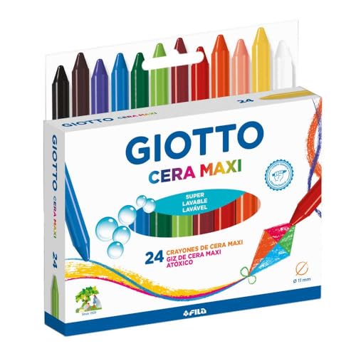 GIOTTO Cera Maxi Giz de Cera Estojo com 24 Cores