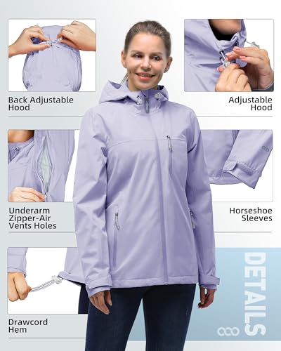 Image of 33,000ft Packable Rain Jacket for Women Waterproof Raincoats with Hood