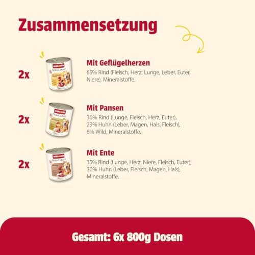 animonda Gran Carno Adult Dog Food, Wet Food for Adult Dogs, Mix 3, 6 x 800 g | Dog wet food for adult animals, wet food for dogs with fresh, meat ingredients, grain-free, variety mix - View 8