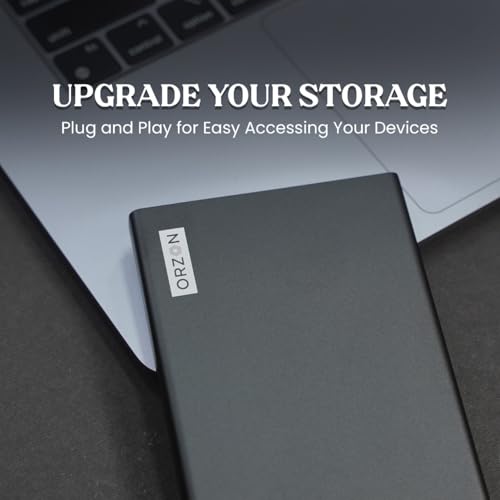 Image of Secure Touch 500GB Portable External Hard Drive | Aluminum Body | USB 3.1 (Up to 10Gbps) | Slim, Shock-Resistant HDD | Type-C Cable | Windows, Mac, Linux, Mobile, Smart TV, PS4