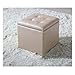 HODUXYME Almacenamiento Otomano, Puño de Cuero de PU Americano Engrosado Marco de Madera Maciza, Taburete del pie de la Caja del Juguete,Gold,S