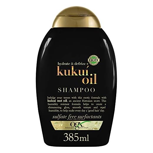 OGX Champú Antiencrespamiento sin Sulfatos ni Parabenos, Anti-Frizz, Aceite de Kukuí­, 385 ml