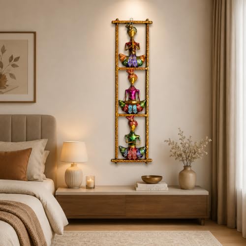Image of Bharat Art Neno Sardar Frame Wall Art | Decorative Metal Wall Hanging for Living Room Bedroom Hallway Office | Artistic Home Decor Accent | Handmade Wall Decoration | 8 x 2.5 x 28.5 Inch | W202 (B)