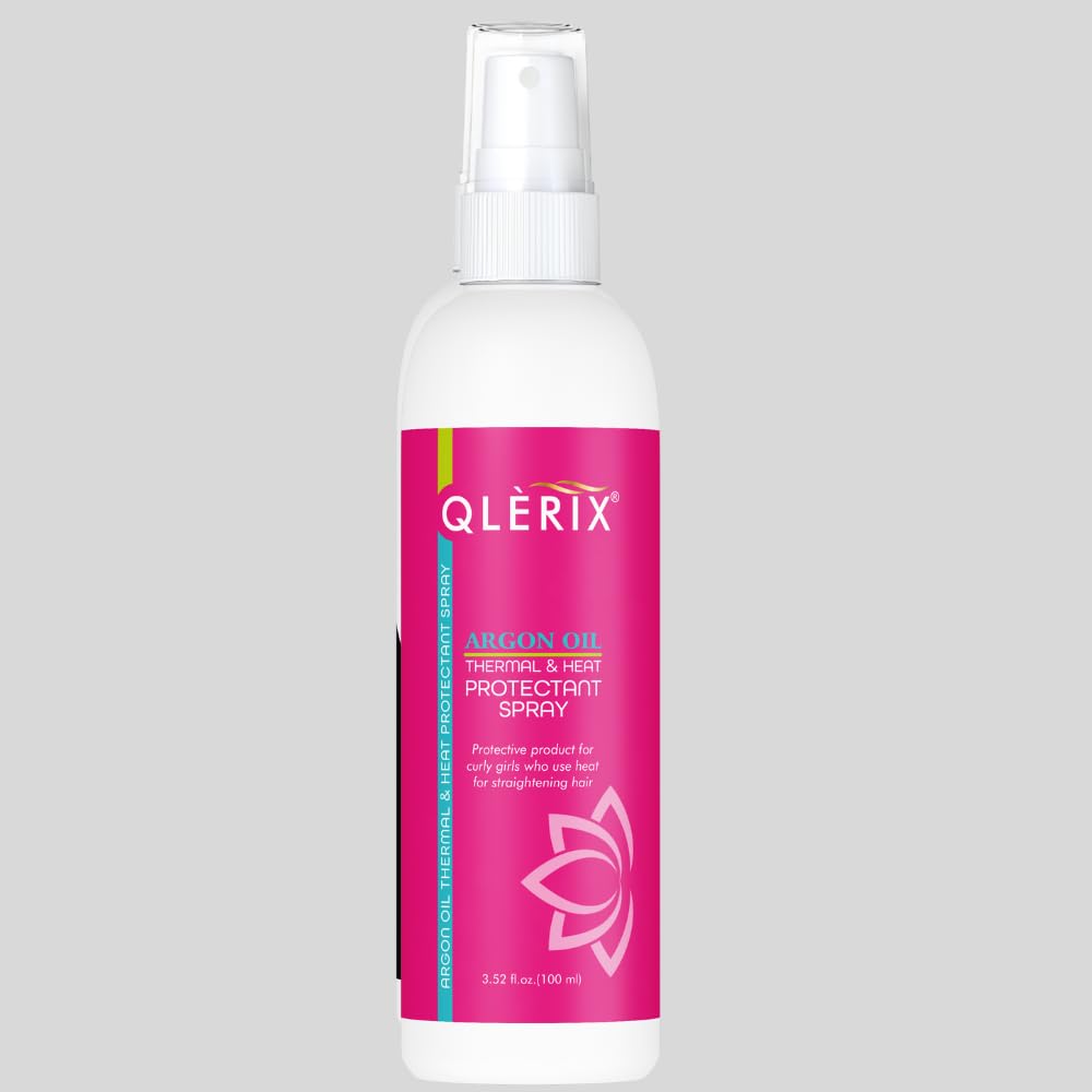 QLERIX Hair Styling and Straightening Heat Protection Hair Mist with Keratin and Argon oil for Men and Women |Damage Protect| No Sulfate No Parabean (100ML) (1)