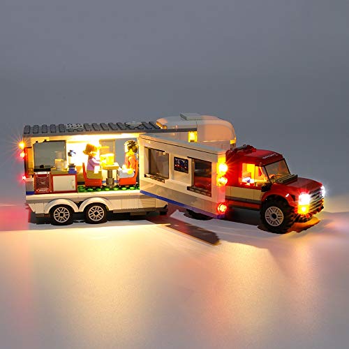 TMIL Juego De Luces LED para La Ciudad De Recogida Caravan Building Blocks, Set De Iluminación Compatible con Lego 60182, Bricolaje Accesorios De Los Juguetes (Sólo Juego De Luces)