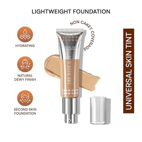 Image of Dream Beauty Celestial Glow Foundation | Unnoticeable Lightweight Foundation with Universal Shade Adaptability | Everyday, Skin-Like Finish | 12H Wear | Breathable Formula | 30ml (Neutral Medium)
