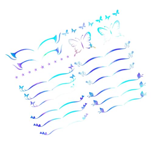 OATIPHO 6枚 蝶モチーフアイライナーステッカー 薄型通気性接着式二重まぶた用アイメイクシール 夜会 コスプレ ハロウィンに