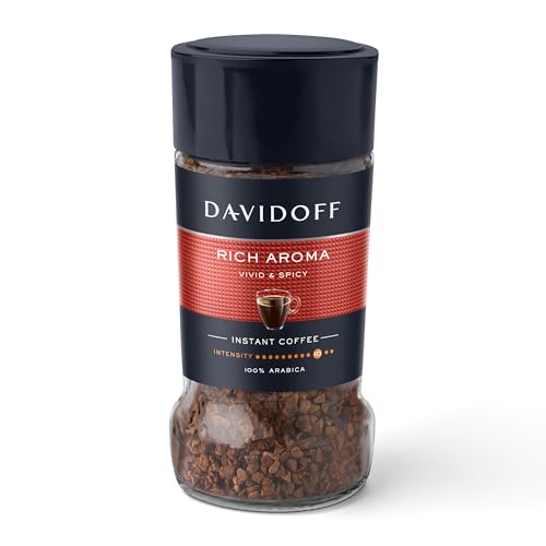 Image of Davidoff Coffee Rich Aroma, 45g | 100% Arabica Beans | 10 /12 Intensity | Granules, Glass Bottle | 45g