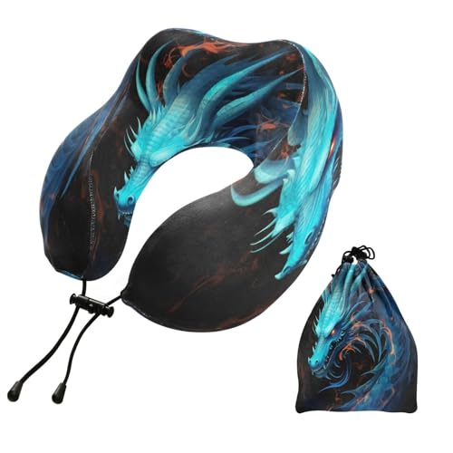 Almohada de viaje espuma viscoelástica multicolor ajustable miniatura 1