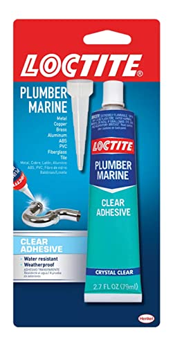 Loctite Plumber and Marine Clear Adhesive Clear, 2.7 Fl Oz, Squeeze Tube