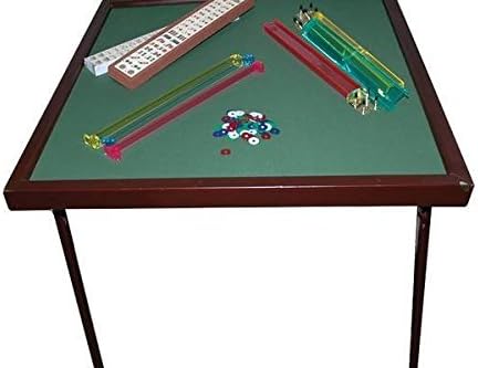CHH 9027 Multi Function Wooden and Burgundy Color Frame Folding Game Table