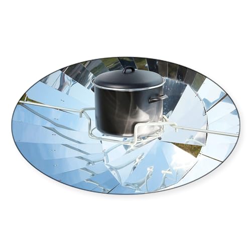 CafePress Parabolic Solar Cooker Oval Bumper Sticker Car Decal