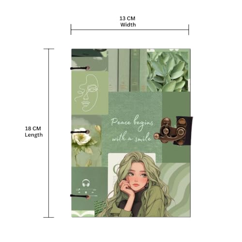 Image of Music Girl Diary Notebook 7x5 Inch 160 Pages Unruled Journal for Notes