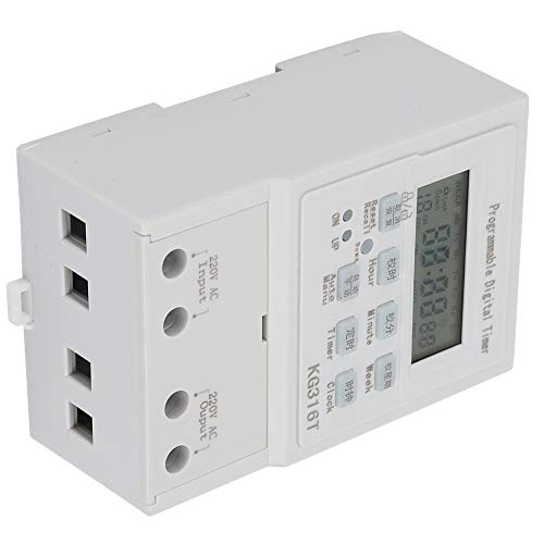 Minuterie numérique programmable AC 220V 30A Lot de 2 interrupteurs avec écran LCD - 8
