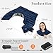 Portable Cordless Heating Pad for Neck, Shoulders & Back - Rechargeable Battery Operated Heating Pad with 3 Heat Settings, Birthday Gift for Women, Weighted Neck Warmer for Pain Relief (Navy Blue)