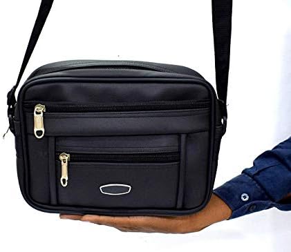 Men's Synthetic Messenger Bag (11" x 8" Black)