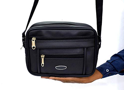 Men's Synthetic Messenger Bag (11" x 8" Black)