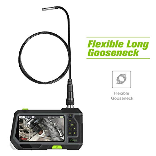 Loijon Câmera industrial da inspeção do endoscópio endoscópio com tubo semi-rígido 3500mAh Bateria 5