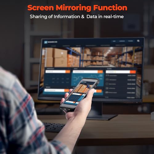 Image of MUNBYN Upgraded Android 13 Barcode Scanner with 5.5 inch Full Screen & Dock Charger, Equip with Zebra SE4710 Engine, Rugged PDA Handheld Mobile Computer Wireless Wi-Fi 6, 4G LTE, Inventory Scanner