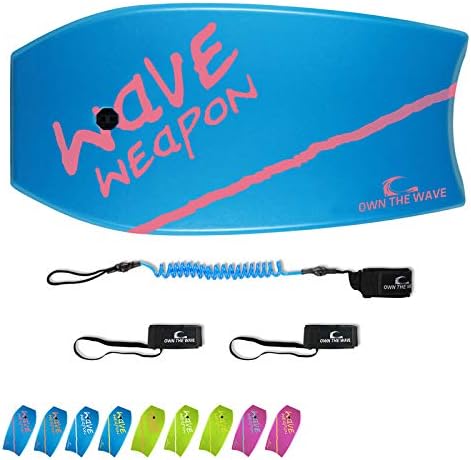 Own the Wave 'Wave Weapon' Bodyboard with Premium Leash, Lightweight with EPS Core