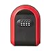 Moyeetings Key Lock Box Wall Mounted Locking Digital Keys Storage Box Key Cabinet Organizer for Outside Emergency Entry Homes Property Management Hotels, Red