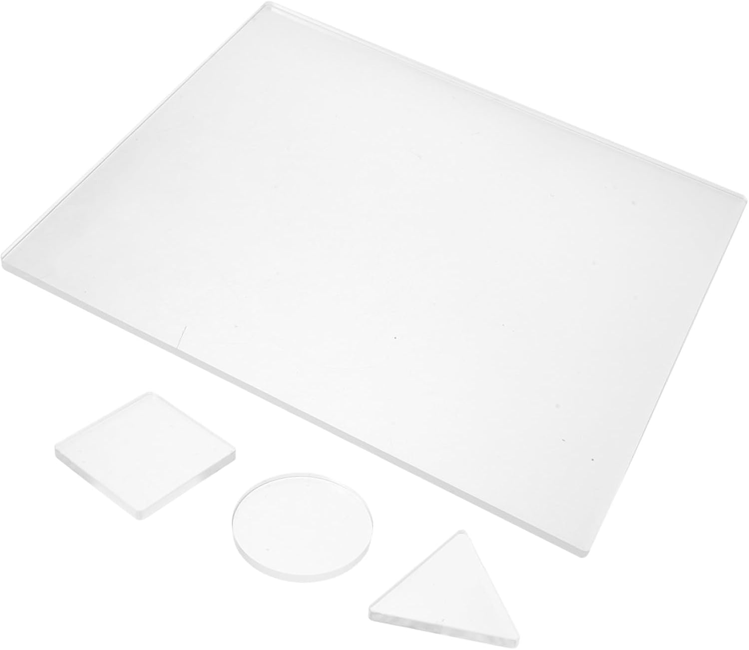 SAFIGLE 4pcs Gel Printing Plate Set for Art Printing and Printmaking, 8mm Reusable Gel Press Plates for Mixed Media, Scrapbooking, and Crafting Supplies