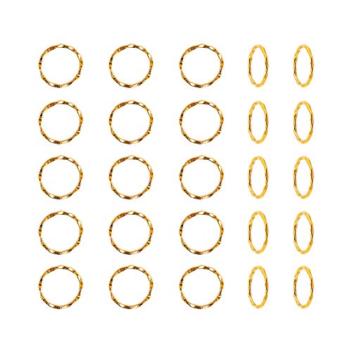 PH PandaHall 500pcs Alloy Linking Rings Antique Golden Circle Frames Tibetan Style Ring Circle Pendant for Necklace Dangle Earring Making
