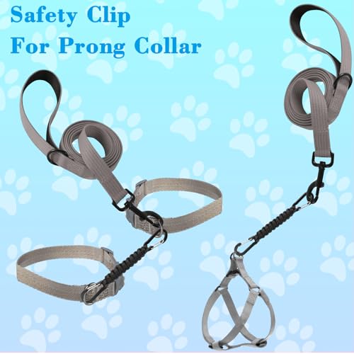 Maxqzin Sicherheitsclip für Hundeleine, Hundegeschirr Anschnallgurt Hund Auto 18 cm Schwarz Hundeanschnaller für Auto Doppelendiger Kurze Hundeleine mit Metallring für Hundewelpen Lauftraining