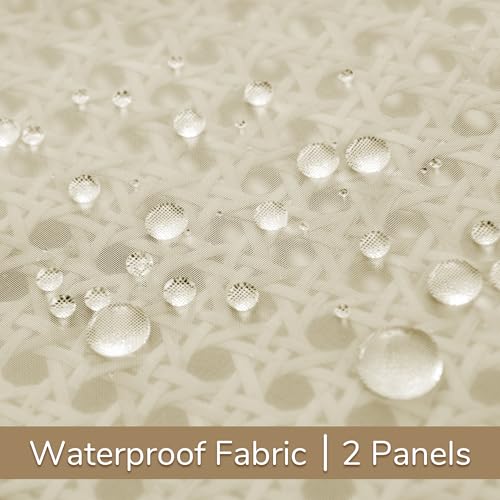 Awnmeow Outdoor Sheer Curtains for Patio Waterproof, 2 Panels Rod Pocket Indoor/Outdoor Voile Ivory Sheer Curtain for Pergola, Porch, Cabana and Gazebo,100 x 120 Inch - Image 5