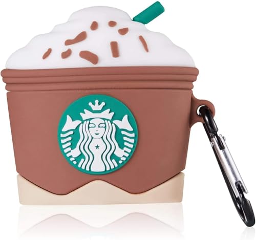 Image of Meyaar Silicone Case for Apple Airpods Pro 3 (2025) Cute Design for Airpods Pro 3 with Keychain Shockproof Protective Case Cover (Star Cup (Brown))