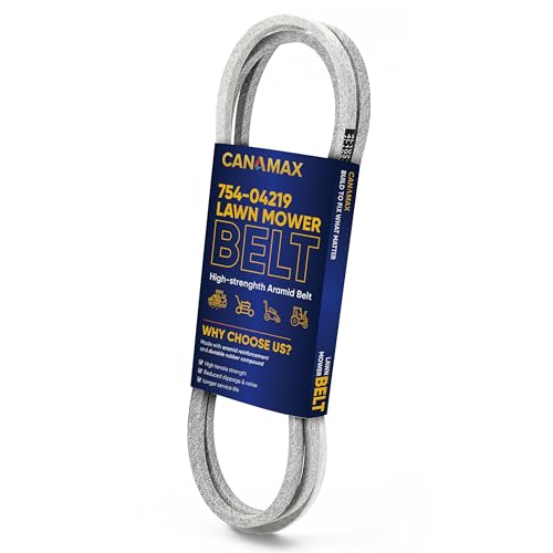 Image of Canamax 754-04219 954-04219 Mower Deck Belt - Compatible with 46 inch Deck Cub Cadet Troy-Bilt MTD LTX1045 LTX1046 Horse XP Bronco | Aramid Cord | 1 /2 inch x 103.25 inch