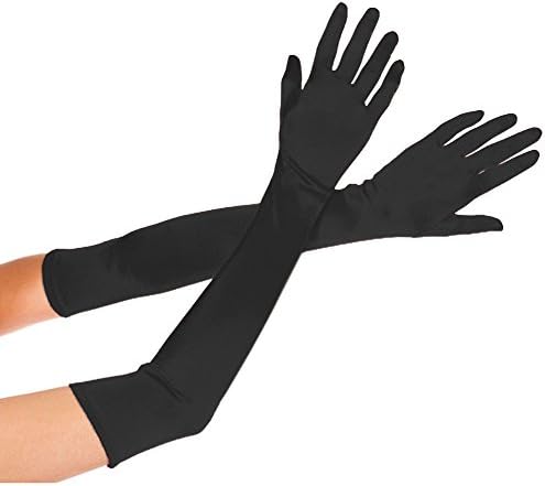 Deceny CB Long Satin Gloves for Women 