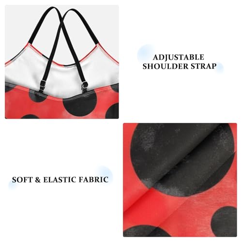 Ladybug Pattern Girls One Piece Swimsuits Quick Dry Beach Swimwear Bathing Suit4