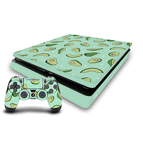 Skin PS4 Slim Vinyle Anti-Rayure Motif Avocat pour Protéger Console Manette