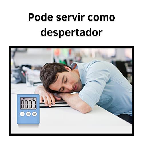 Temporizador Relógio Timer Digital Alarme Sonoro De Cozinha Portátil Cronômetro Automático Magnético