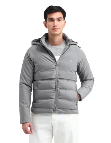 Image of Solid Hooded Puffer Jacket