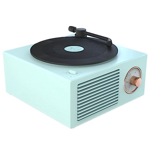 Hanabitx Enceinte tourne-disque vinyle V5.0 compatible Bluetooth – Style vintage – Vert - Les Beatles, Paul McCartney, John Lennon, RIngo Starr, George Harrison Hanabitx Enceinte tourne-disque vinyle V5.0 compatible Bluetooth - Style vintage - Vert