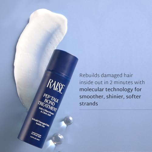 Image of Raise Pep Talk Bond Treatment | 2-Minute Leave-In Hair Mask for Damage Repair | Peptide Bond Repair & 5-Plant Protein | SLS & Paraben Free | 50 ml