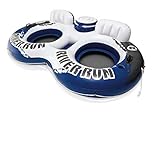 Intex River Run 2 Person Inflatable Pool Floating Water Lounge Tube Raft Float with Cooler and...