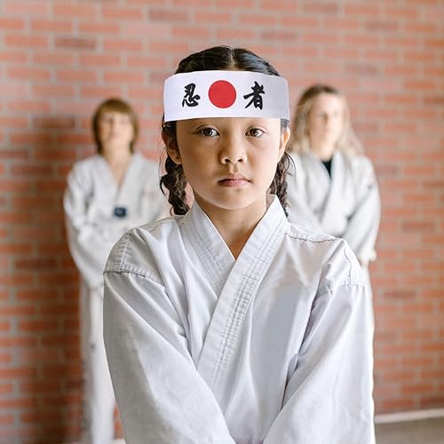 minkissy Ninja Headscarf 2Pcs Cotton Breathable Japanese Style Headbands 39 Inch for Cooking Yoga Running and Sports Hair Styling Accessory - Image 3