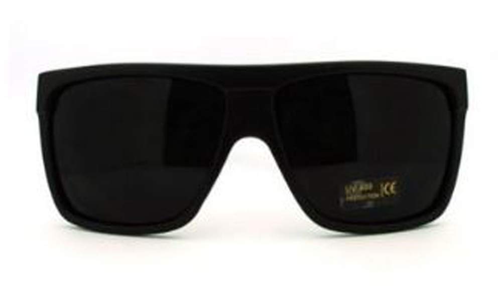 JuicyOrangeMens Sunglasses Unique 80's Oversized Flat Top Square Fashion Frame Black