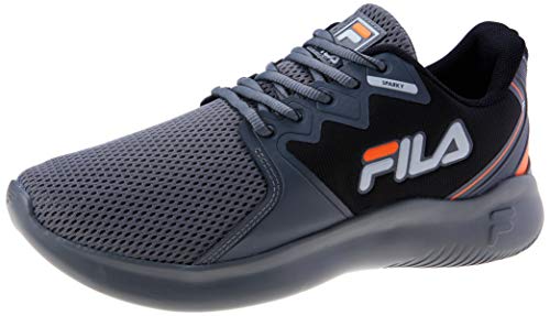 Tênis Sparky, Fila, Masculino, Grafite/Prata/Laranja Fluor, 40