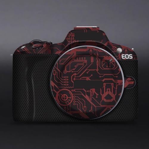 Film protection vinyle anti-rayures Canon R50 skin rouge circuit pour boîtier photo