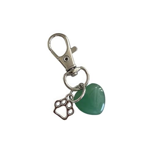 VIE Pet Charm, Heart, Green Aventurine