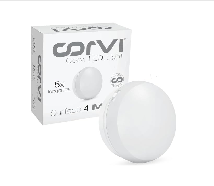 CORVI LED Surface 4 Ceiling Light | 9 Watts Illumination Using 6 Watts Power | Dimmable & Driverless | Backlit for Maximum Output | 3000K White (Pack of 1)-image-19
